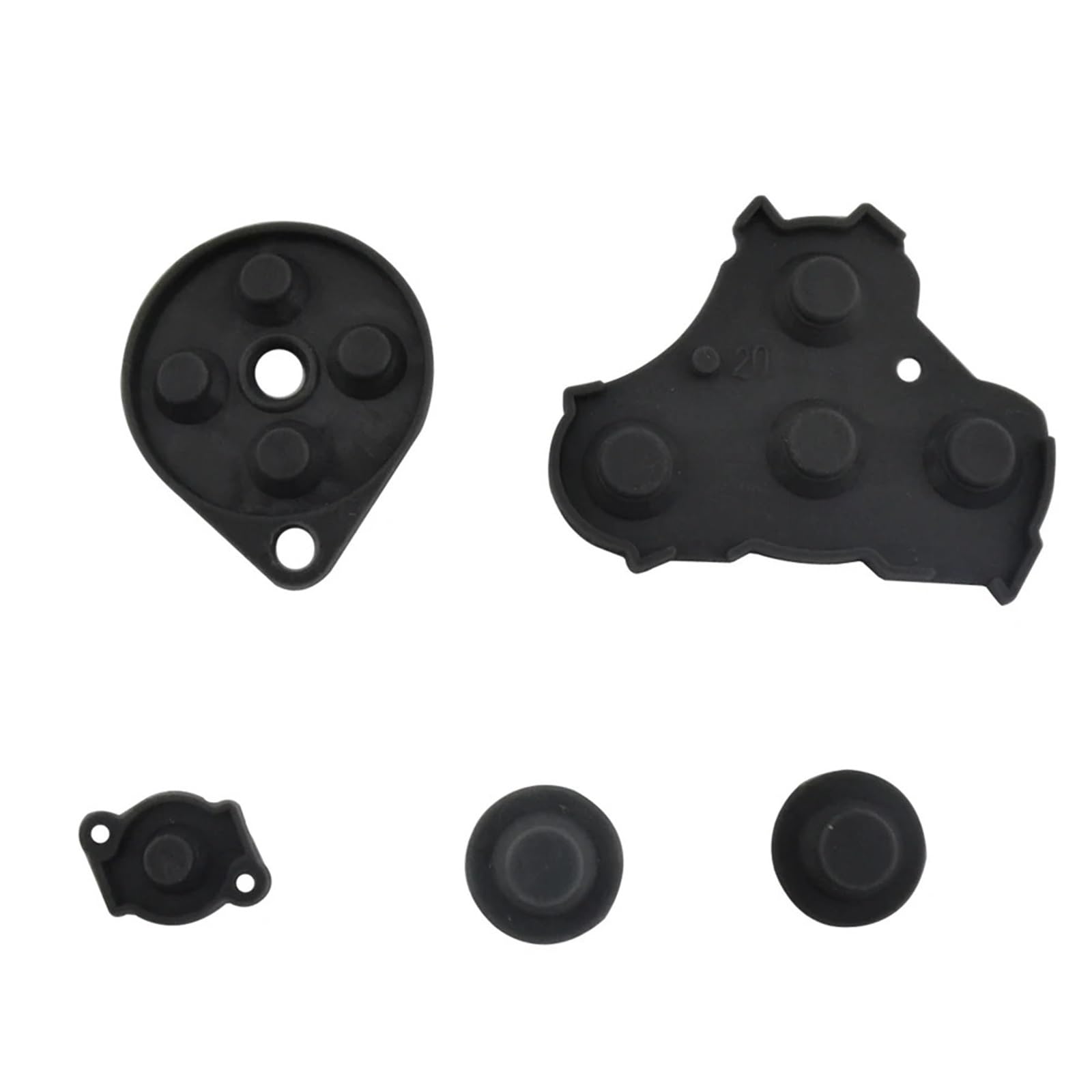 Kiaopu 10 Set 1 Set S Conductive Adhesive Buttons, Rubber Contact Silicon Pad Button D-Pad, For Ngc Game Controller Gamepad(10 Set)