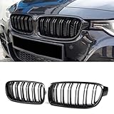 MAXDOM Replacement Front Upper Grill Fit for BMW (2012-2018) 3 Series F30 F31 – Gloss Black Double Slats ABS Grille