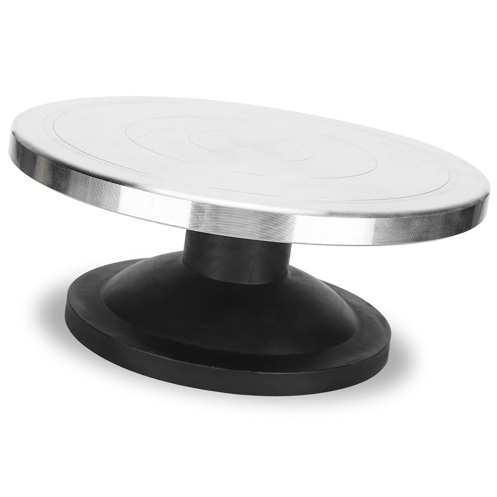 Koło do Rzeźbienia z łożyskami 25 Cm Gramofon do Ceramiki Dekorowanie i Modelowanie Ciast Konstrukcja Antypoślizgowa dla Hobbystów Artystów (Stop aluminium, tworzywo sztuczne 2)