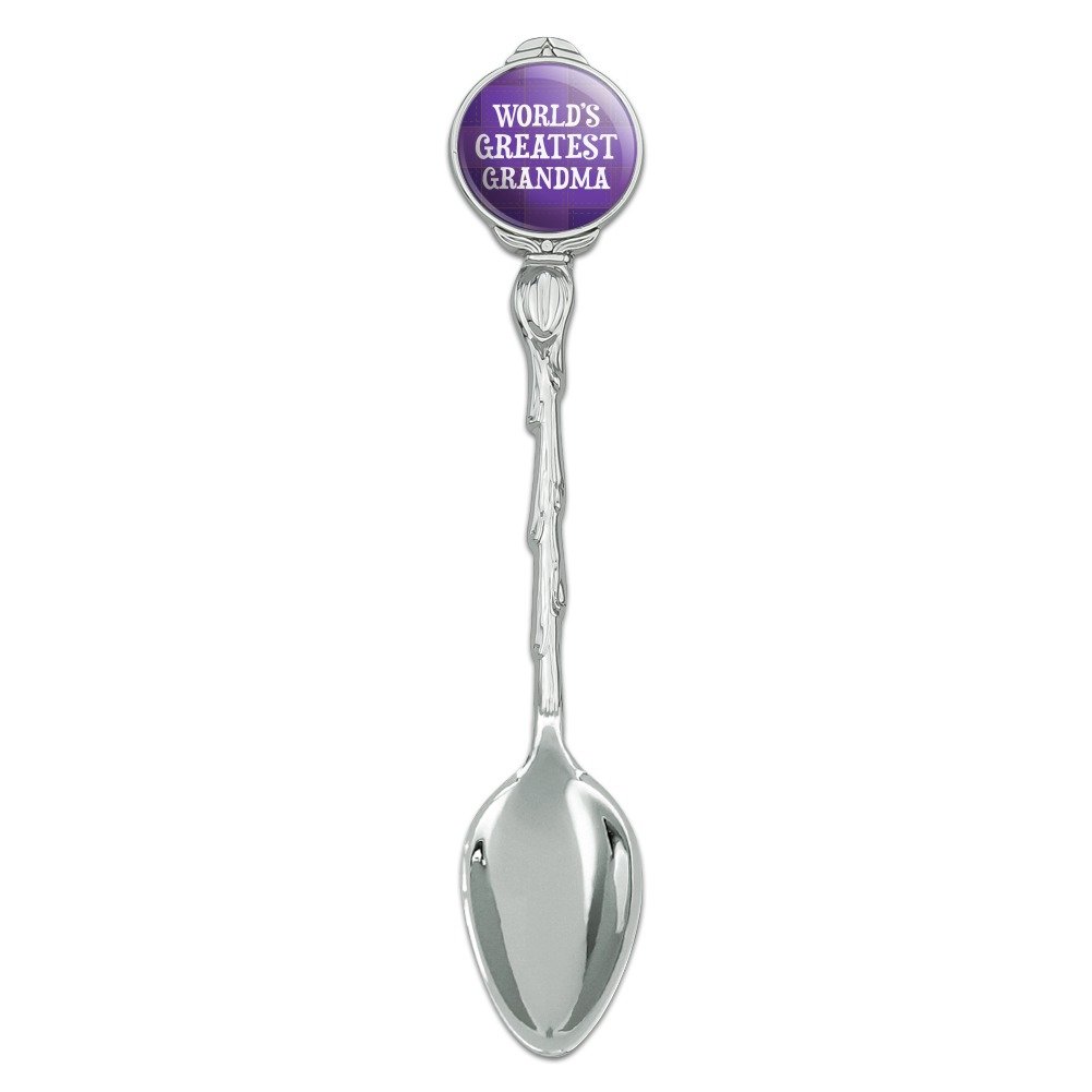 World's Greatest Grandma Grandmother Purple Novelty Collectible Demitasse Tea Coffee Spoon