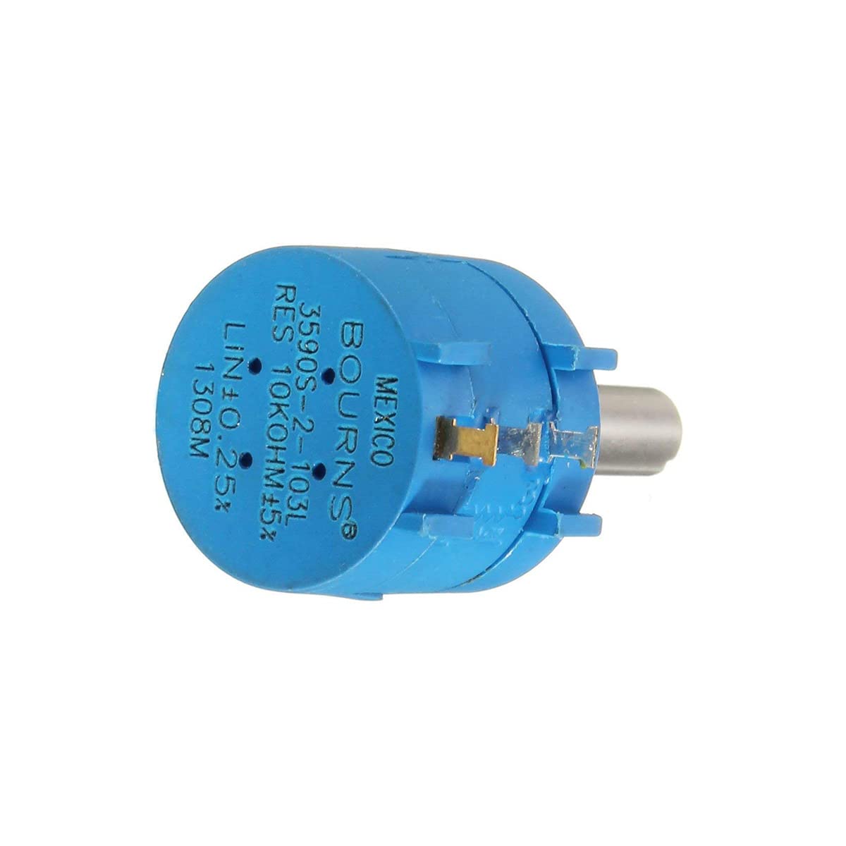 Potenziometro Di Precisione 10K Ohm 10 Giri - 3 Pezzi, Blu, Per Elettronica E Fai Da Te - Foto 5