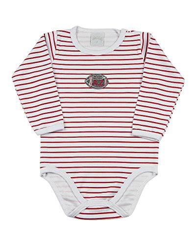 Conjunto Moletom e Suedine Listrado Bola Futebol Americano - Vermelho P