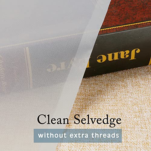 Image of OWENIE Sheer Curtains 90 Inches Long, Elegant Sheer Curtains for Bedroom, Window Voile Sheer Curtain Panels /Drapes /Treatment for Living Room, 2Pcs, Each 42 inch W x 90 inch L, Ivory