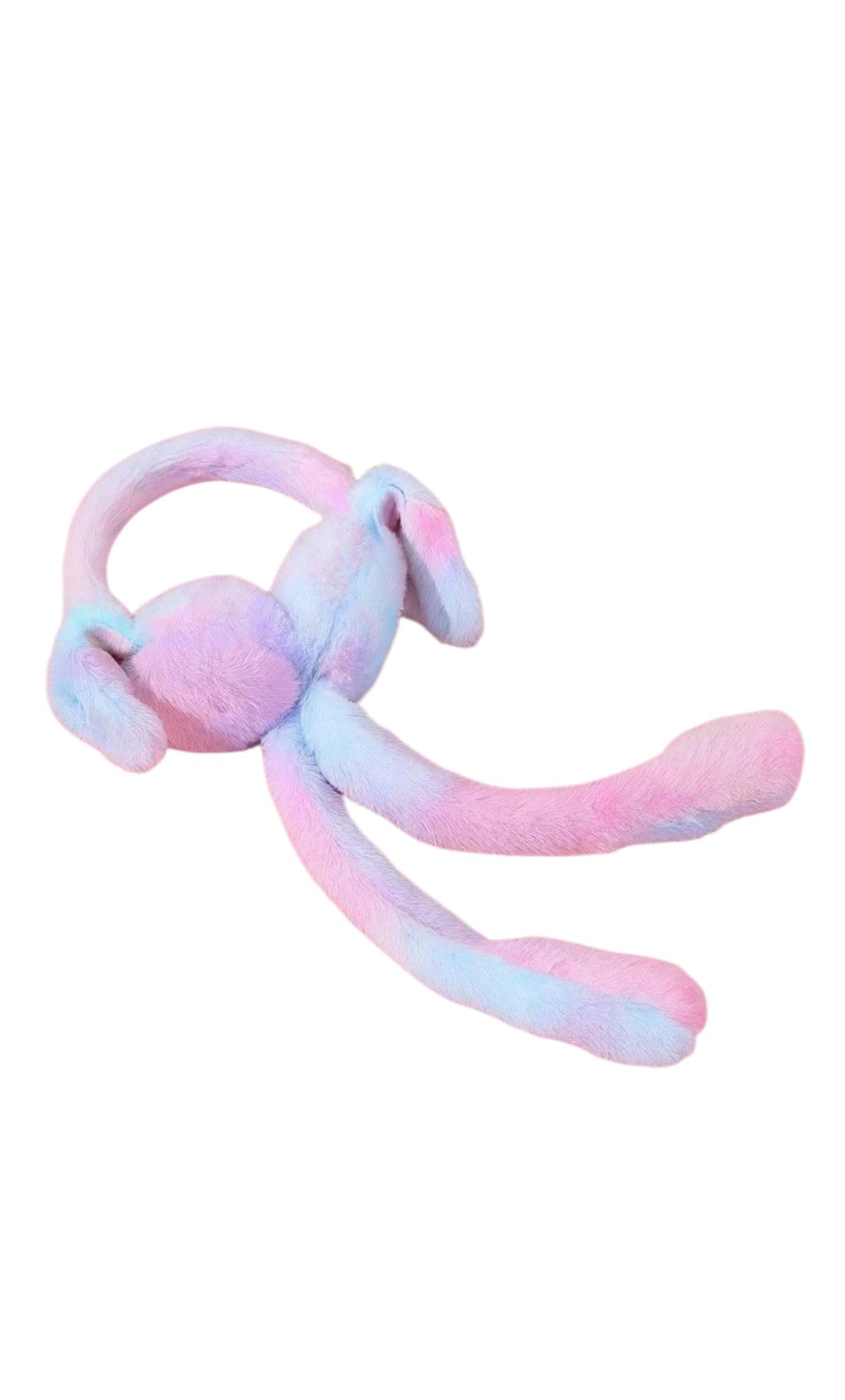 Kids cute rabbit Winter Earmuffs With Moving Rabbit Ear Cover for Girls&boys Woolen Plush Casual Ear Warmer Fashion Accessories Windproof Ear Muff Headphone 3 to 10 years (Rainbow) 2