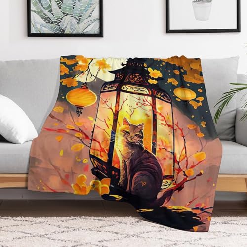 Couverture polaire chat en flannel douillette et lavable en machine - 3