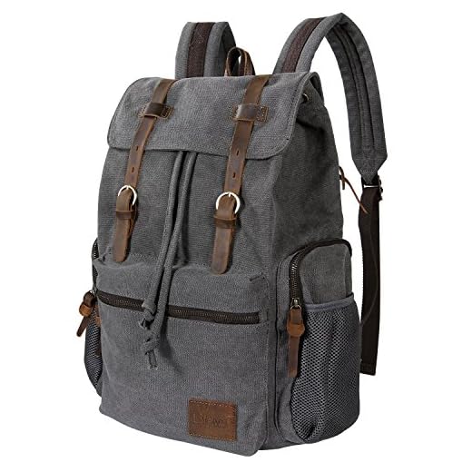 ▷ Mochilas Chulas | El Mejor Producto De 2019 – Analis & opinion Lifewit 17" Mochila Hombre Portátil Lona Mochilas Mujer Casual Bolsa de Viaje Cuero Vintage Gris