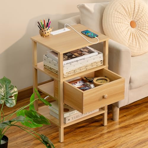 Lerliuo Nightstand With Charging Station And Usb Ports thumb #3