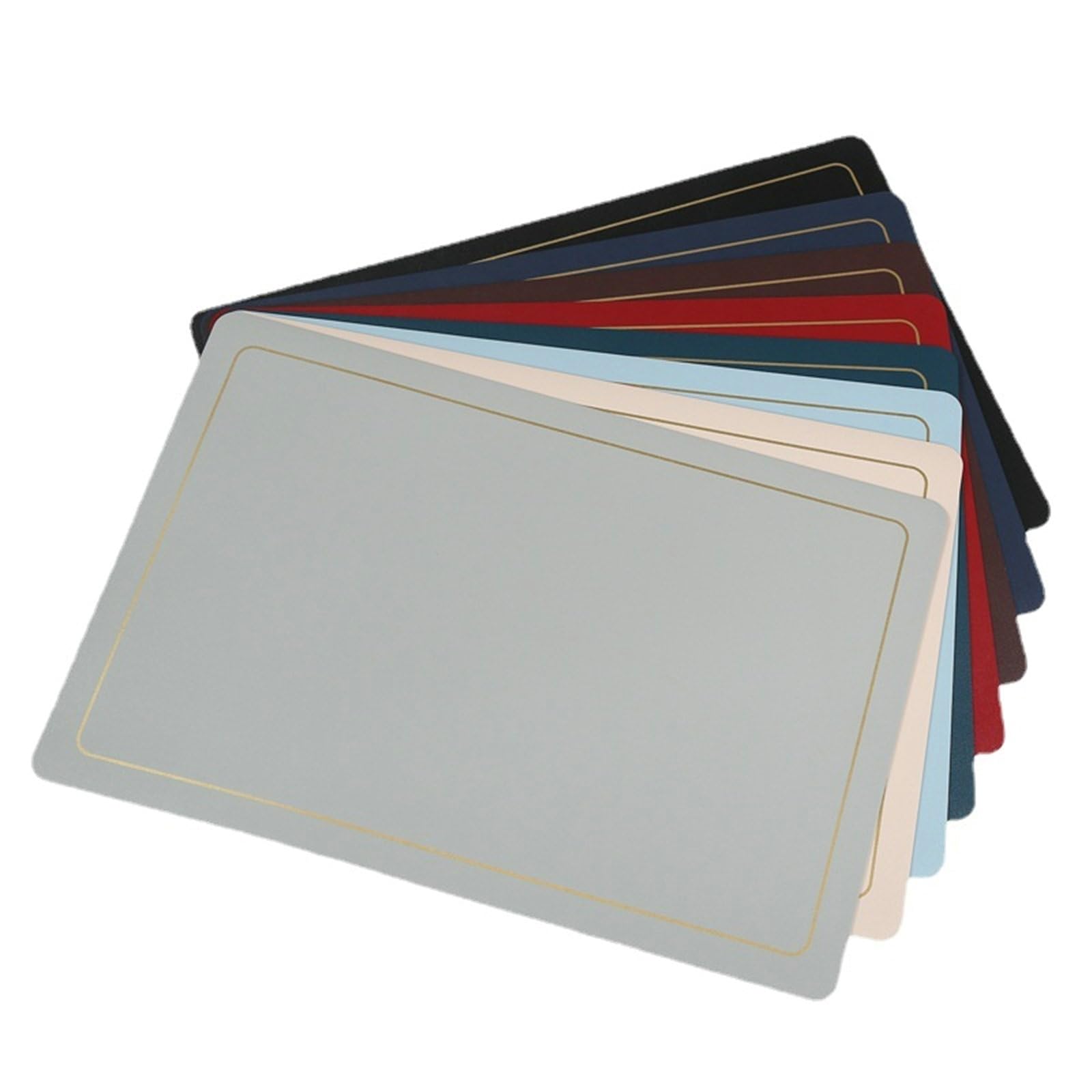 Beydodo Set di 6 tovagliette in pelle PU per cucina 45,7 x 30,5 cm, tovagliette lavabili a forma rettangolare verde pavone