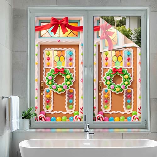 Vinilo decorativo para puerta navideña 17.7 x 39.3 pulgadas miniatura 5