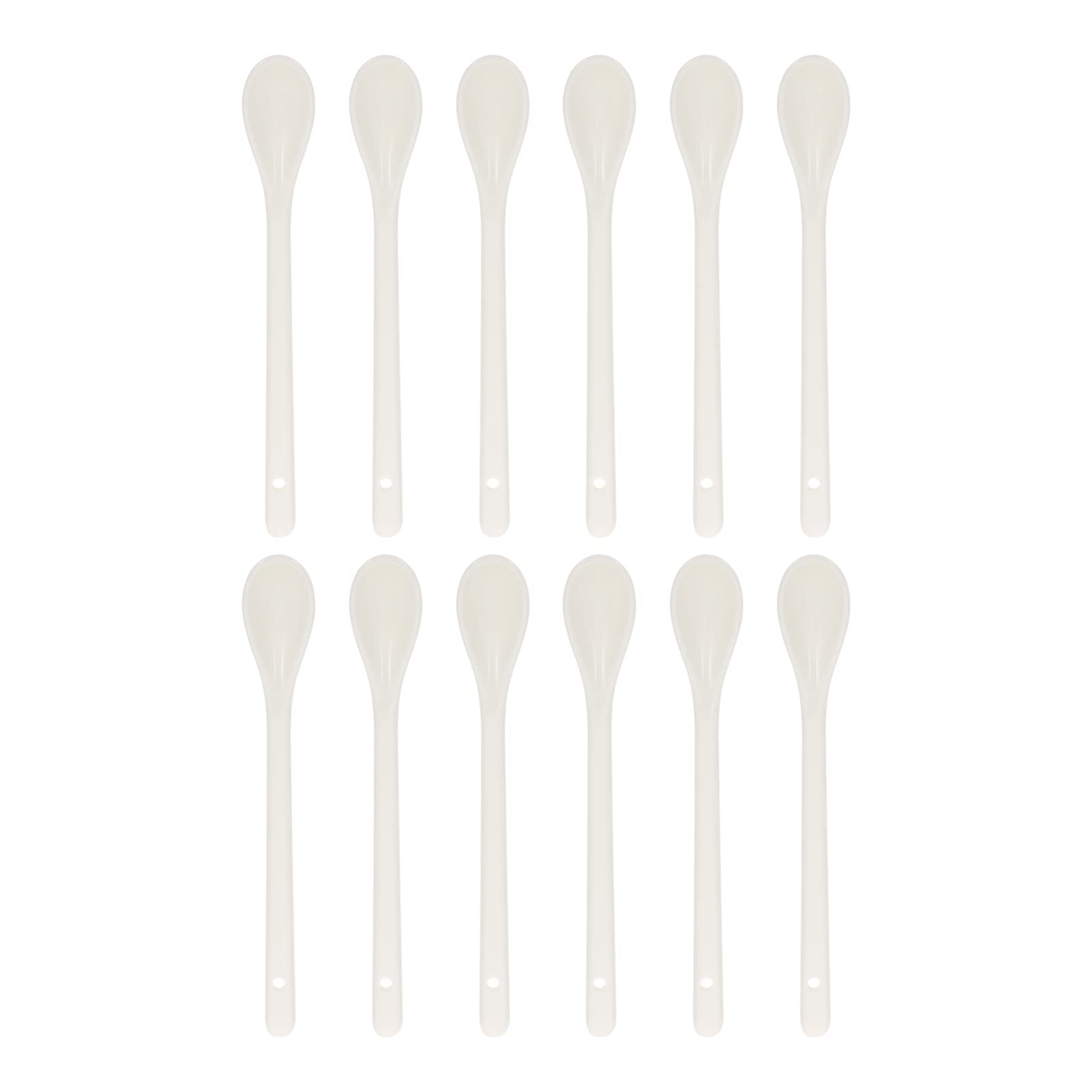 BATLAM 12pcs cuillères à gâteau à Dessert à café à Long Manche cuillères à mélanger Pratiques pour la Cuisine à Domicile