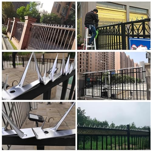 Picos de seguridad de metal para paredes vallas y barandillas exteriores 8