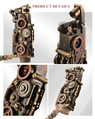 Encendedor THORENS steampunk de latón y queroseno miniatura 5
