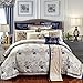 Produktbild 4/6/10-Teiliges Queen-King-Size-Bettwäsche-Set Fleck-Jacquard King/Queen-Size-Bett-Set Baumwollbettdecke Bettbezug-Set (King 6Pcs) (A Us King 6Pcs)