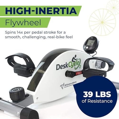 Image of DeskCycle Under Desk Bike Pedal Exerciser - Stationary Bikes for Home & Office - Standard and Adjustable Height Versions
