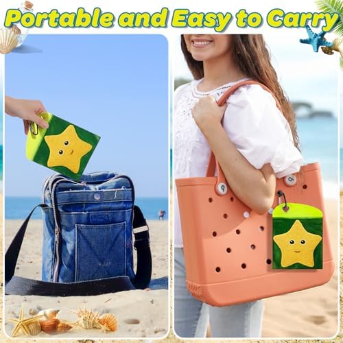 Mity rain 2PCS Sand Remover for Beach - Sand Eraser Wipe Mitt Bags - 2