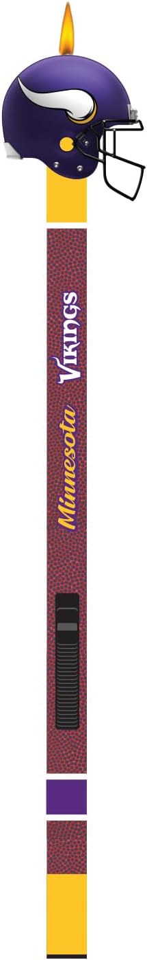 Minnesota Vikings Helmet BBQ Lighter – Official NFL Football Helmet Utility Lighter for Grill, Candle, Fire Pit & Kitchen, Long Reach Fan Gift