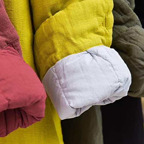 NFYM Women Quilted Jackets Long Sleeve Button Down Lightweight Casual Loose Warm Padded Winter Coat 7