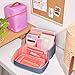 Erin Condren Medium Organizer Case, Stylish Sapphire Multi-Purpose Travel Case, Removable Dividers and Sturdy Vegan Leather Handle, Carry Toiletries, Makeup, Jewelry and More