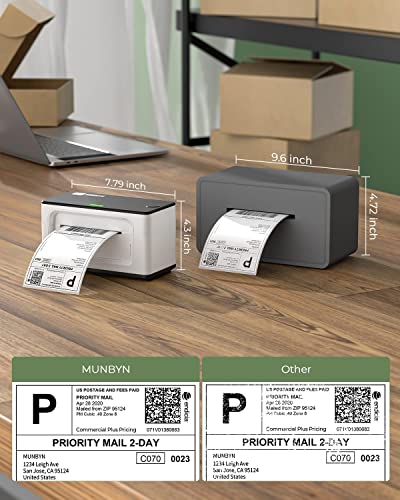 MUNBYN Shipping Label Printer, 4x6 Label Printer, Thermal Printer for Shipping Labels Home Small Business, Compatible with Canada Post, Purolator, UPS FedEx, DHL, White image 5