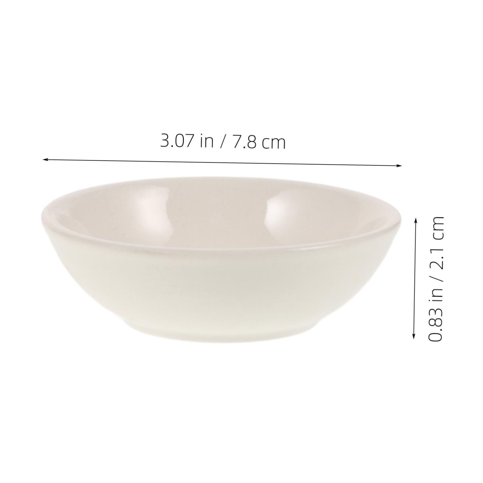 COLLBATH 4pcs Condiment Plate Sauce Bowls Sushi Plate Food Serving Bowl Vinegar Dish Condiment Bowls Small Dipping Bowls Ramekins Serving Dishes Sauce Plate Dipping Plates White re-usable