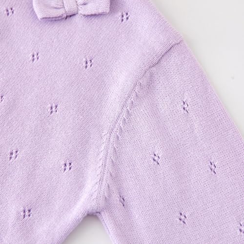 Little Girl's Casual Round Neck Long Sleeved Slim Fit Ruffle Edge Open Front Cardigan Toddler Shawl Cover Up3