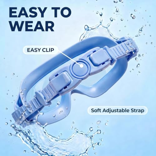 Image of Swim Goggles for Kids 6-12, Wide View Anti-Fog UV Protection No Leaking,Boys Girls Youth Swimming Goggles