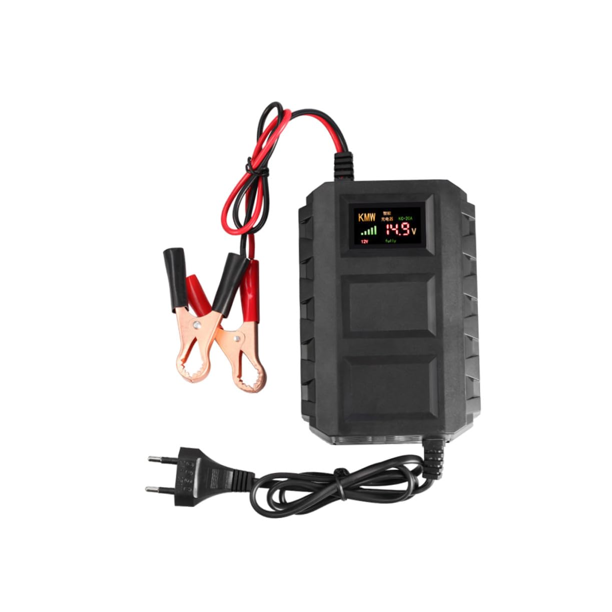 Chargeur de Batterie 12 V 20a pour Moto, Chargeur Automobile Noir