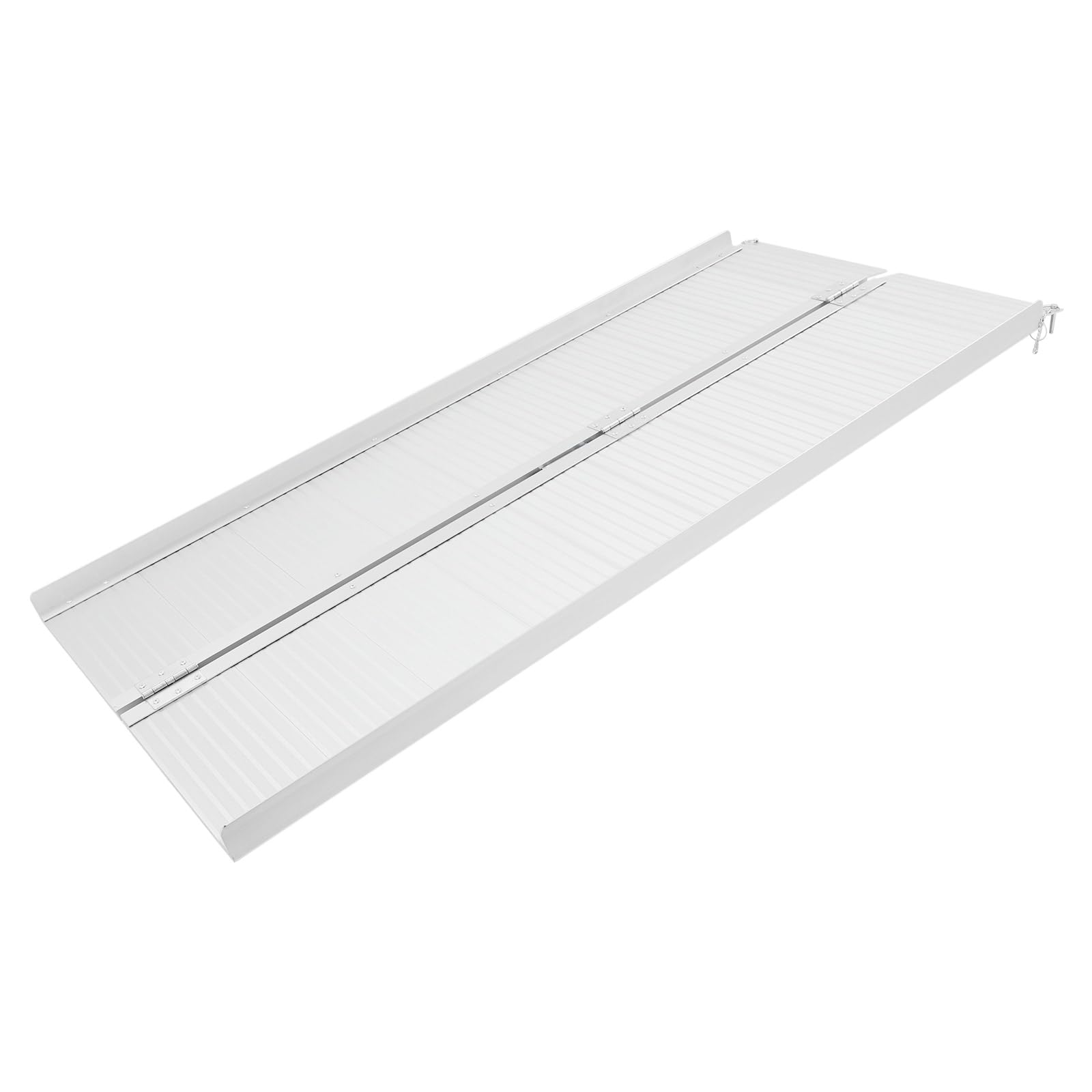 Rampa plegable para silla de ruedas 150 cm, rampas de aluminio hasta 300 kg | Para puertas de escaleras; ancho (36-73 cm) flexible ajustable – ideal para sillas de ruedas, scooters y bicicletas