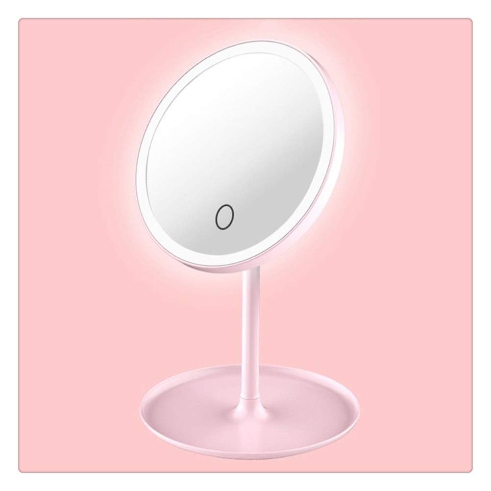 FLYIODFCXV Cosmetic mirror, Touch Screen Makeup Mirror with Natural White LED Daylight Detachable Base Tabletop Cosmetic Mirrors