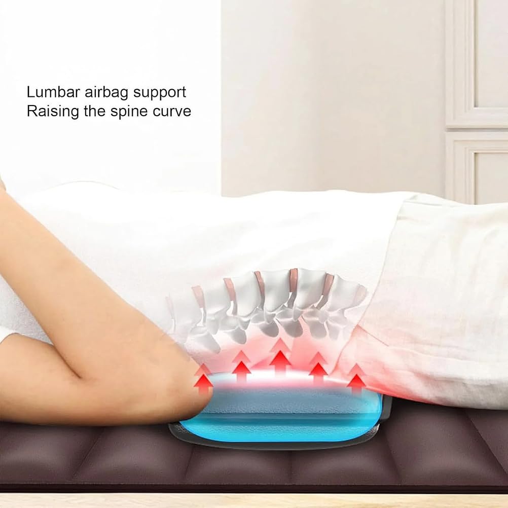 Estera de Masaje de Cuerpo Completo, Colchón de Masaje Térmico con 10 Motores de vibración y 20 Cabezales De Masaje Shiatsu para Cuello, Espalda, Cintura, Piern