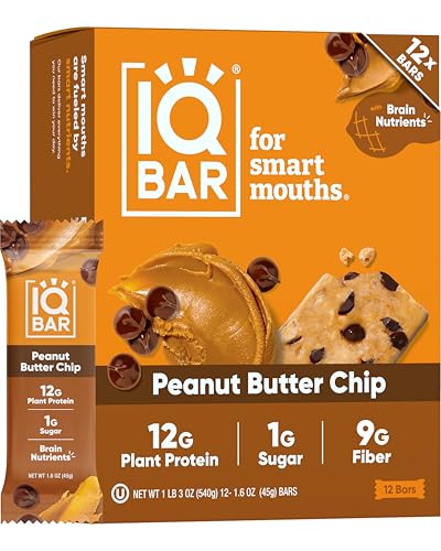 IQBAR Brain and Body Plant Protein Bars - Peanut Butter...