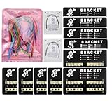 2BDENT Dental Braces Kit Orthodontic Metal Braces Kit, Orthodontic Power Chain Multicolor Elastic Rubber Bands for Teeth Brace Kit