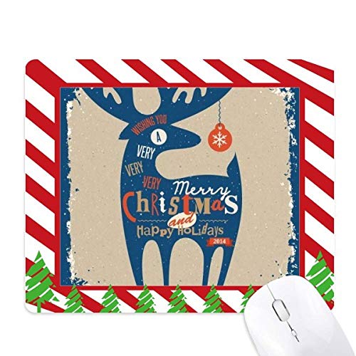 Tapis de souris cerf de Noël bleu anti-fatigue pour soulager votre poignet