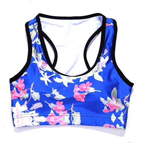 Image of Sister Amy Women's Aerobics Gym Dance Yoga Vest Printed Sports Bra Top Vest