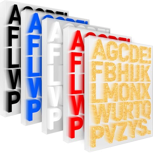 30 Sheets Iron On Letters for Clothing - Heat Transfer Vinyl Fabric...