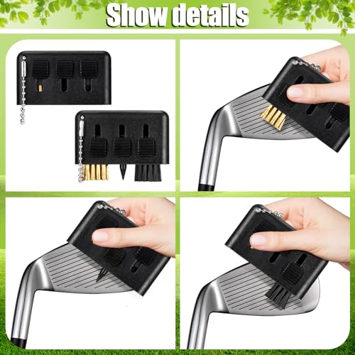 Vyuwast 5 Pack Golf Club Cleaner Brush, Golf Accessories for Men, Towel, Pitch Mark Repair Tool Kit Set, Divot Tool - Image 4