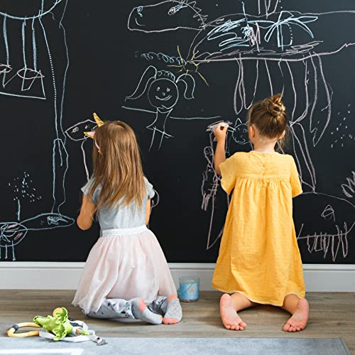 Alapizarra - Pizarra Adhesiva Negra Profesional de 100 X 122 cm - Para Tizas y Rotuladores efecto tiza - Lámina Pizarra Autoadhesiva para pared, Ideal para colegios, oficinas, casa, niños, cocina.