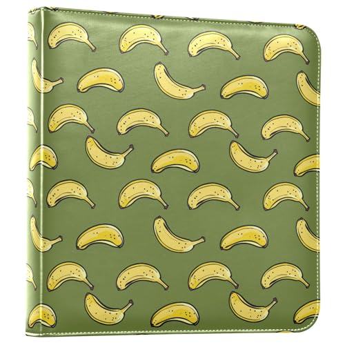 JIPONI Little Mini Banana Large Photo Album, DIY Leather Cover Scrapbook Albums for 4x6 5x7 6x8 Pictures, Self Adhesive Memory Book for Wedding, Baby, Family