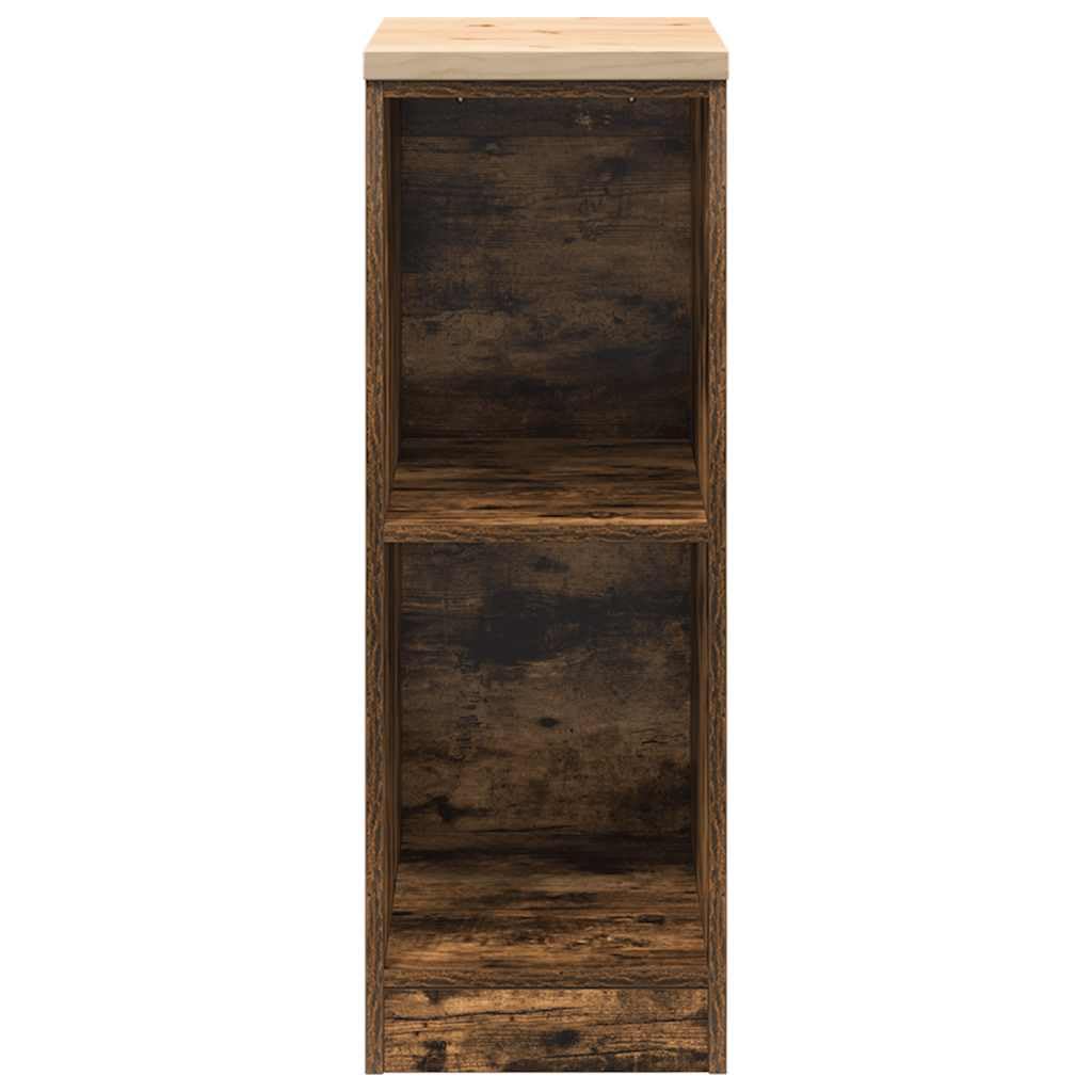 INLIFE Garagen-Aufbewahrungsschrank Räuchereiche Massivholz Kiefer,Wirtschaft & Industrie,Gewerbliche Lagerung,Industrieschränke,Braun,15.95 KG,860530