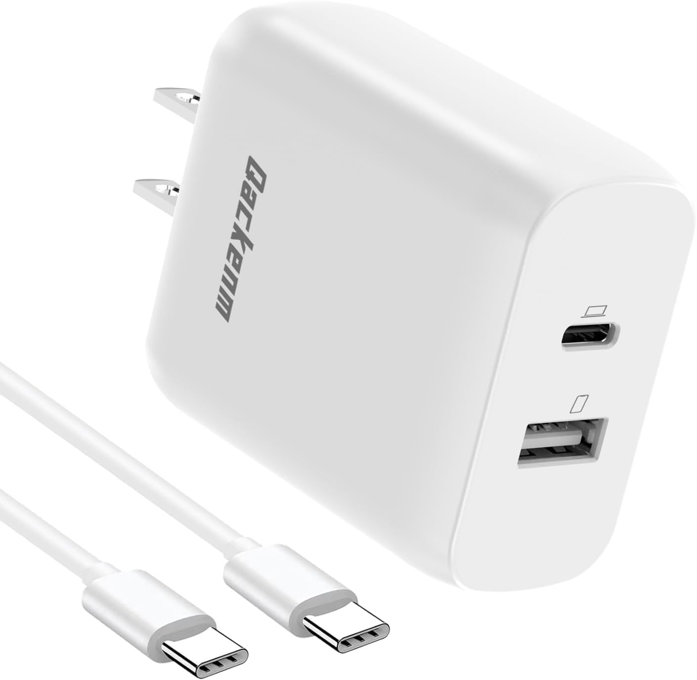 Qackenm 65W USB C Dual Port Fast Wall Charger Block, Car Charger Fast Charging + 2pcs 6.6FT Cable + 60W Dual USB C Car Lighter Charger for iPhone 16/15/15 Plus/15 Pro, iPad Pro/Air/Mini, Pixel 8/7/6