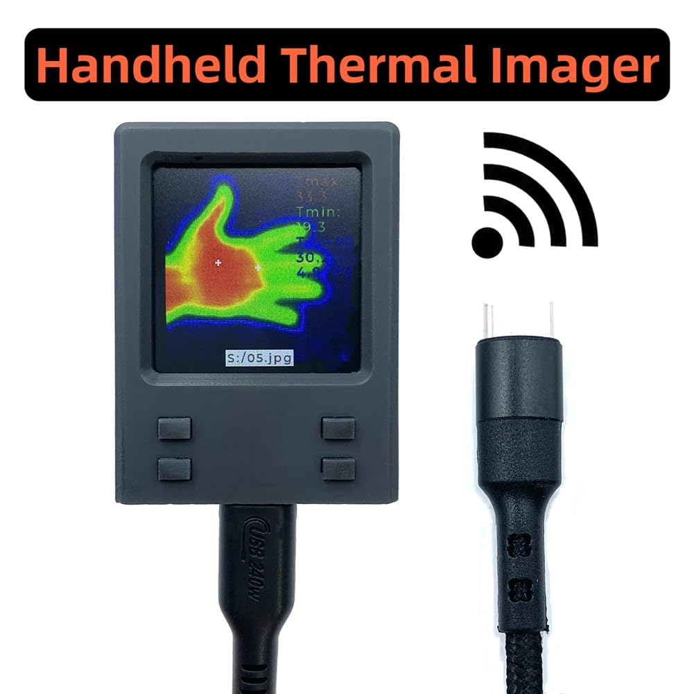 Ręczna kamera termowizyjna na podczerwień z obsługą Wi-Fi 32 x 32 rozdzielczość IR - zakres od 20° C do 1000° C