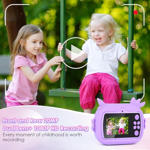 Camara Fotos Infantil Instantanea, Ambesty Camara Fotos Infantil, 2.4" HD Cámara Instantánea con Tarjeta 32GB y Papel de Impresión, 1080P HD Video Cámara, Regalos para Niños y Niñas de 3-12 (Púrpura) - imagen 3