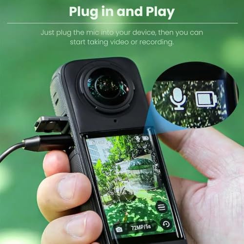 Image of Yantralay Type-C Lavalier Microphone for Insta 360 X5 | Plug & Play Clip-On Collar Mic with 1.5M Cable | Insta X5 Accessories