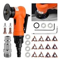 2-in-1 45° pneumatisches Anfasmaschinen-Set mit Klinge und Lager, Handschleiferwerkzeuge für Bogenecke, 1/4-Zoll-Lufteinlass für Metallgrat, Trimmen von Holz, Entgraten (6C & 6R Winkelklingen, OG)