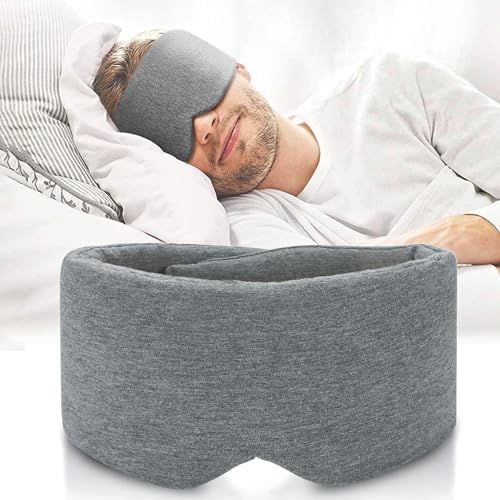 FRESHME Cotton Sleep Eye Mask for Men - Upgrade Design Blackout S...