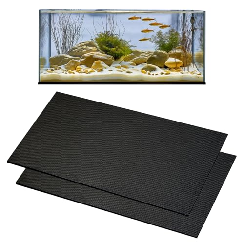 2 Pack Aquarium Leveling Mat for Under Tank 12x 24x 0.2 Fish Tank Pad Waterproof Shockproof Surface Texture Non-Slip Foam Without Adhesive Easy to Cut
