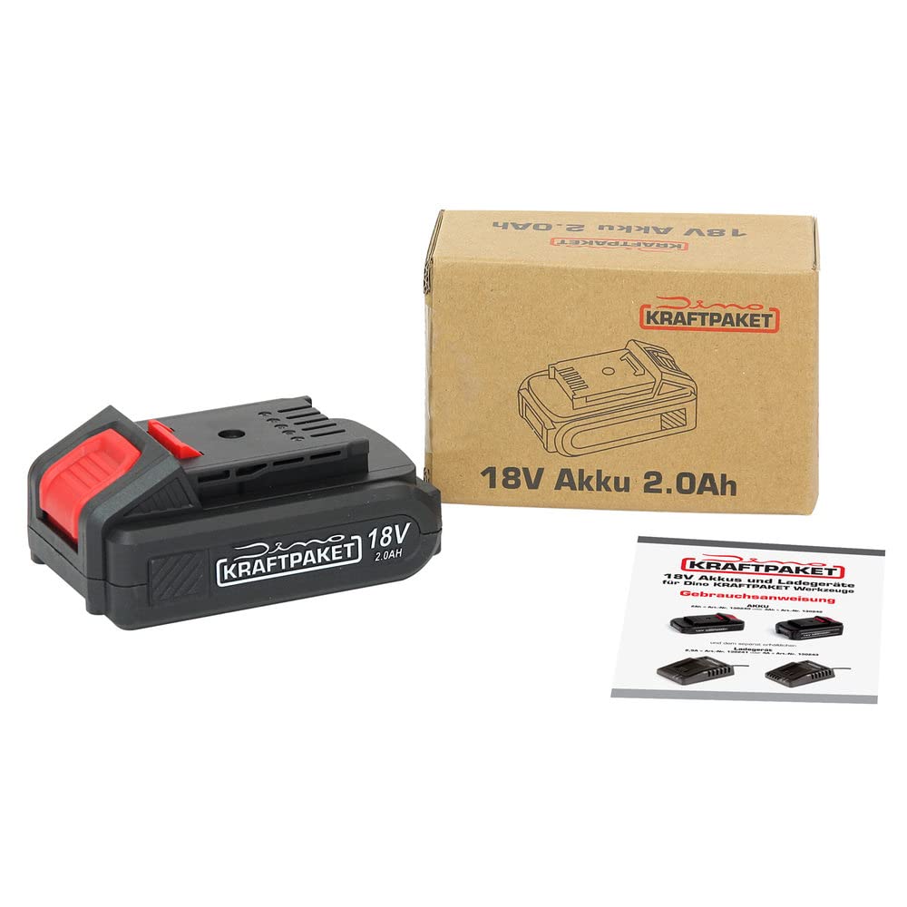 Dino KRAFTPAKET 18V-450W Akku Rohrreiniger elektrisch mit Rohrreinigungsspirale im Set mit 2Ah Akku und 2.5A Ladegerät Rohrreinigungsgerät geeignet für Rohrdurchmesser 19-76m