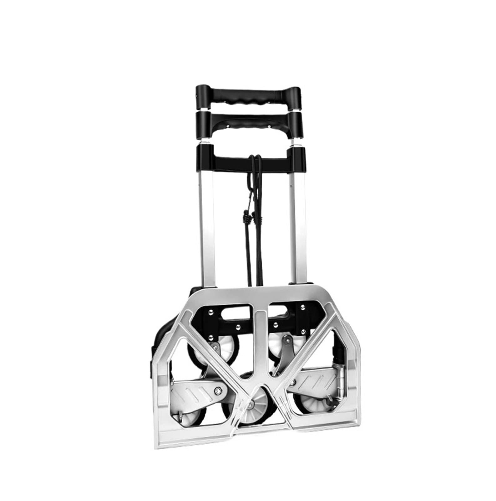 OTQEFTN Car End Pipes Folding Hand Truck Aluminum Heavy Duty Industrial Collapsible Dolly Cart for Transport and Moving in Warehouse Heavy Hand Truck