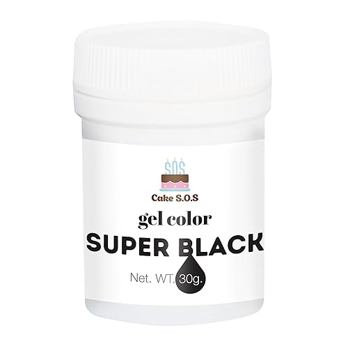Super Black - Gel de colorante para alimentos, 1 fl oz (1.06 oz)