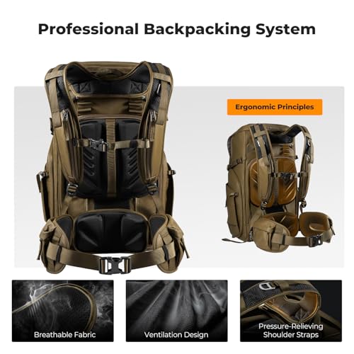 Mochila para cámara K&F CONCEPT 30L resistente al agua miniatura 3